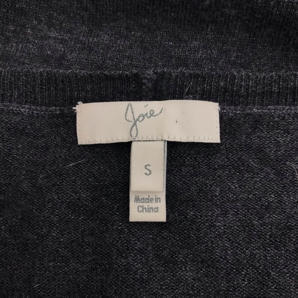 Joie Grey Metallic Stripe Long Sleeve Sweater - Picture 5 of 7